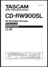 Tascam CD-RW900SL Instruction