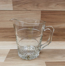 Vintage Clear Pressed Glass Water Jug - 1.5 Pints