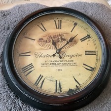 Fabulous French Antique Style Large Wall Clock Chateau Gregoire Quartz Movement 