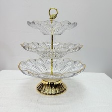 Luxury 3 Tier Plastic Glass Style Dessert Stand– Cake Cupcake Fruit Display Tray