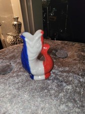 Wade Gluggle Jug Blue,red and white height 8cms unusual stamped to base