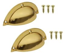 2 x POLISHED SOLID BRASS 80mm