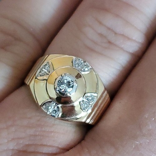 Diamond pinky ring men 14k - men's,