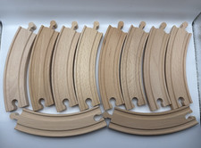 Wooden Train Track Curved