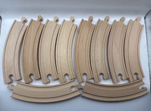 Wooden train track curved - track,