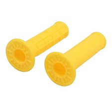 Motorcycle 22mm Grips Durable Rubber Handlebar Yellow For ATV Quad Dirt Pit Bike