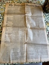 ANTIQUE NEWSPAPER THE NOTTINGHAM EVENING POST - 1878 - FIRST ISSUE - 140 YRS OLD