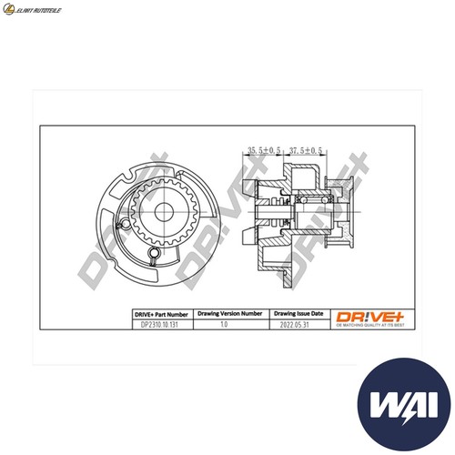 Water pump dp2310 - dp2310.10.131, for