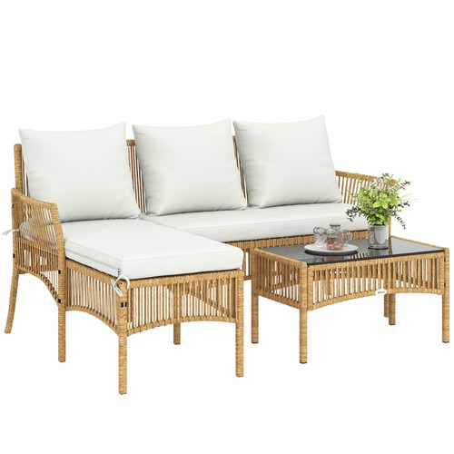 Outsunny piece rattan garden - outsunny, 3