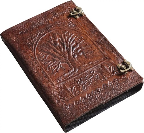 Leather ring binder - binder, grimoire