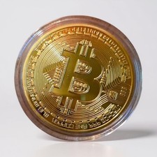 1g One Gram Gold Bitcoin 999 24Karat 1 Ounce Bar Coin "Fine Gold"