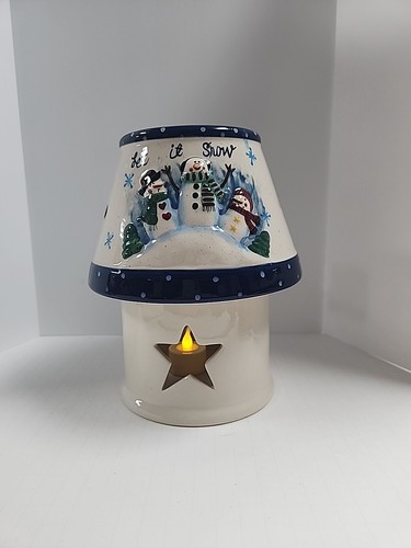 Winter holiday candle - winter, lamp