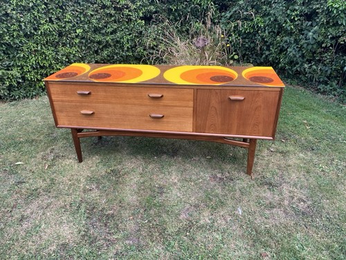 Gplan sideboard with glass top - gplan,