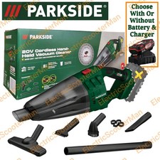 Parkside 20V Cordless Handheld Vacuum Cleaner - Optional 2Ah Battery & Charger
