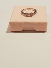 sterling silver pandora pink bow ring size 58