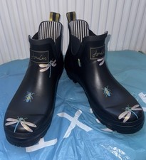 Joules Women  Wellibob  Ankle Wellies  - Black Bug  - UK Adult 7 