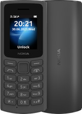 Nokia 105 4G Black 128MB FM Radio Torch HD Call Big Button Unlocked Mobile Phone