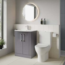 Deco Curved 500mm Satin Grey