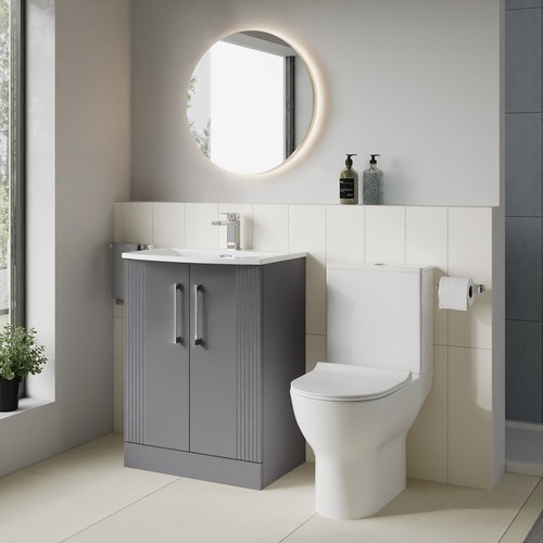 Deco curved 500mm satin grey - curved,