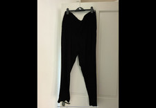 Vintage St Michael Black Velvet Pants Trousers 80s size 16 (14)