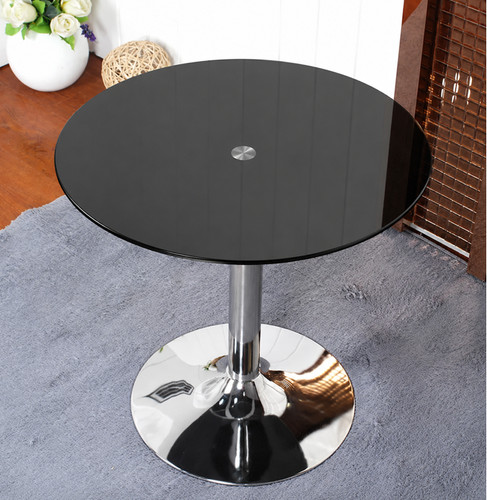 Small glass dining table - dining, black