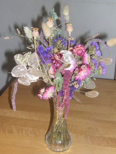 Dried flowers clear glass - dried,