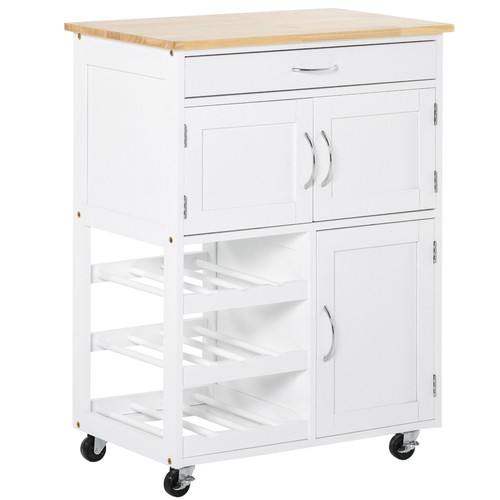 Homcom rolling kitchen island - homcom,