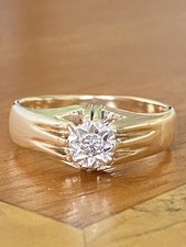 Gents  9ct Gold & Diamond