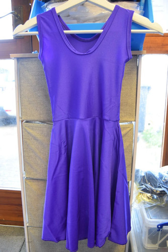 Purple sleeveless ballroom