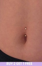 Navel Ball Ended Curved Bar Stud Small Belly Button Stud  Navel Bar 8mm