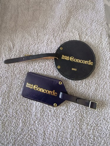 Concorde luggage tags vintage - concorde,