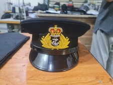 ROYAL NAVY OFFICER BLACK CAP