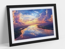 PASTEL PINK RIVER LANDSCAPE