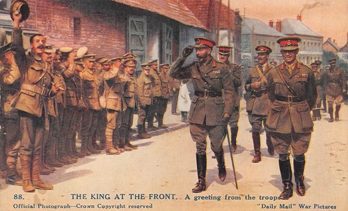 Postcard military wwi king - postcard,