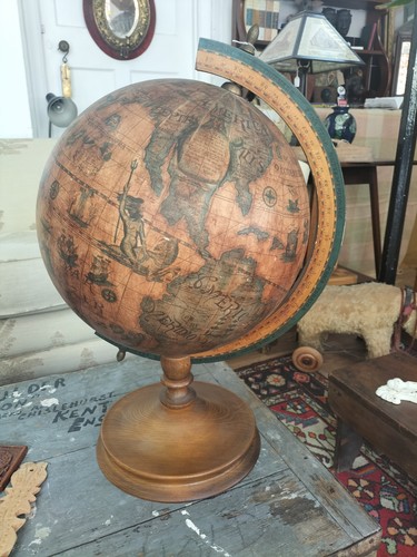 Vintage large desk top globe - a,