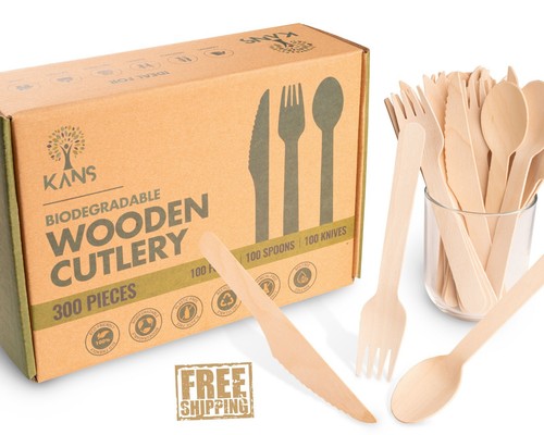 Kans 300 pcs disposable wooden - kans,