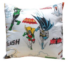 Batman and Robin Marvel Comics Vintage Fabric Cushion - Alien Couture