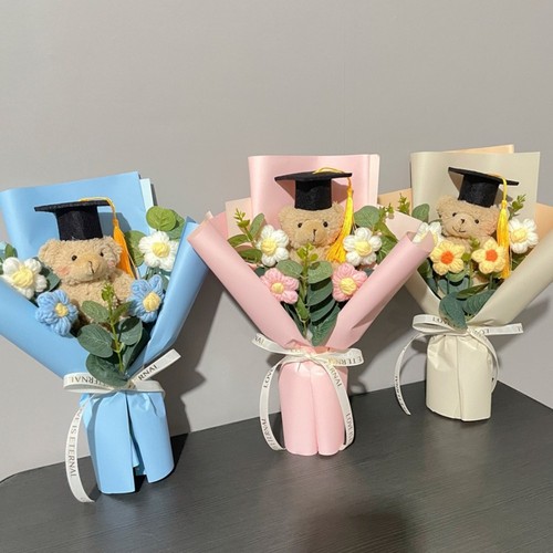 Bear graduation bouquet - bear,