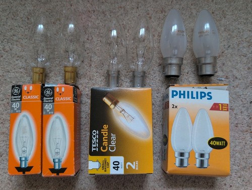 240v 40w clear - 4x, bulbs