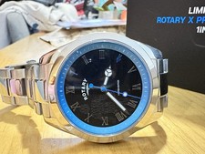 Men's Rotary x Prostate Cancer 1In4 Bracelet Watch Limited Edition Silver