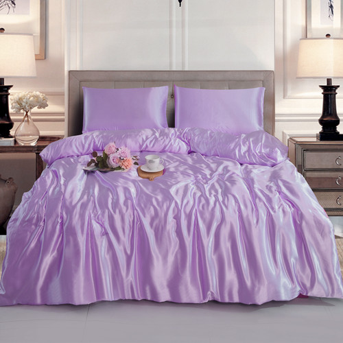 3pcs luxury silk satin duvet - silk,