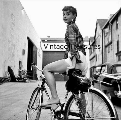 Audrey hepburn rides schwinn - audrey,