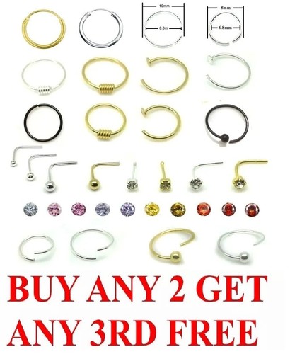 Sterling silver shape nose - l,