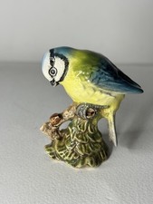 VTG Beswick Blue Tit 2th version Base branch with ladybug Bird 992 High Gloss 