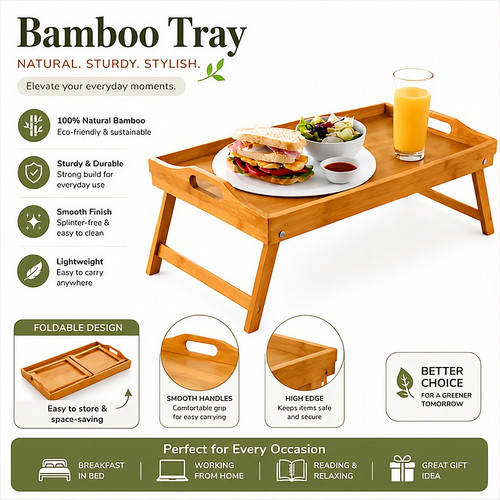 Wooden bamboo folding bed - bamboo,