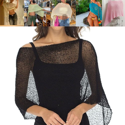 Mesh poncho womens sheer - poncho,