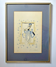 VINTAGE DAME ZANDRA RHODES LIMITED EDITION SIGNED FASHION PRINT