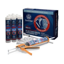 Sovereign DPC Injection Cream 380ml Kit 6 x 380ml Tubes, Gun, Drill Bit & Nozzle