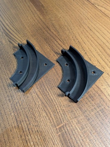 Tambour door track corners - door,