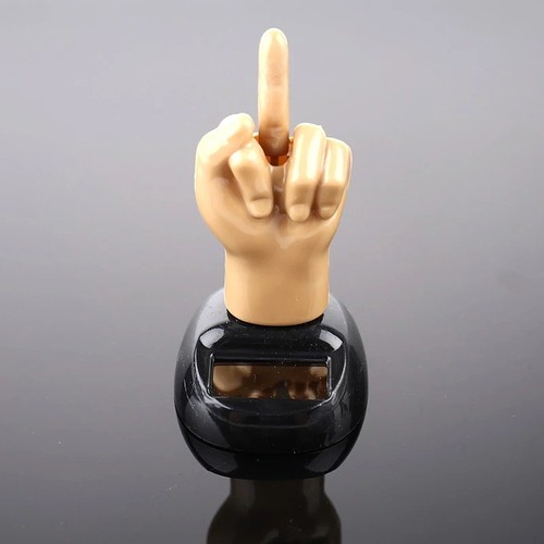 Solar powered middle finger - powered,